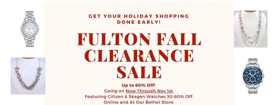 John Fulton Diamond Jewelers Fall Clearance Sale